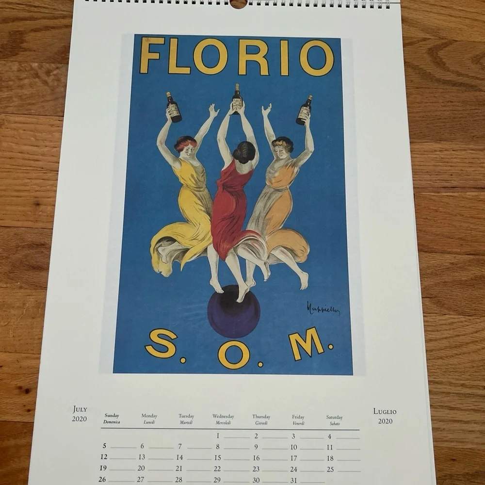 NEW Edizioni D'Arte Firenze Vintage Posters 2020 Ciao Italia Calendar Artwork
